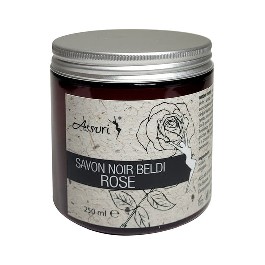 Savon Noir Beldi Rose Sapone Nero del Marocco alla rosa
